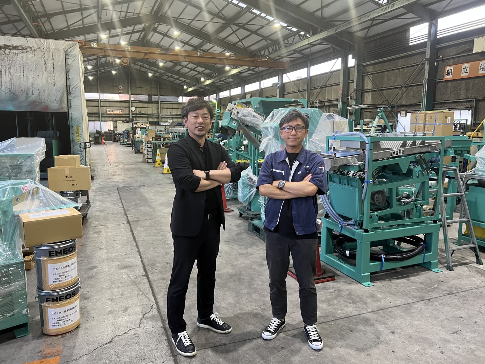 左:株式会社Tecrhyme 代表・杉浦 大介 右:三立機械工業株式会社 代表取締役 中根 亮一さん