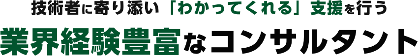 業界経験豊富なコンサルタント